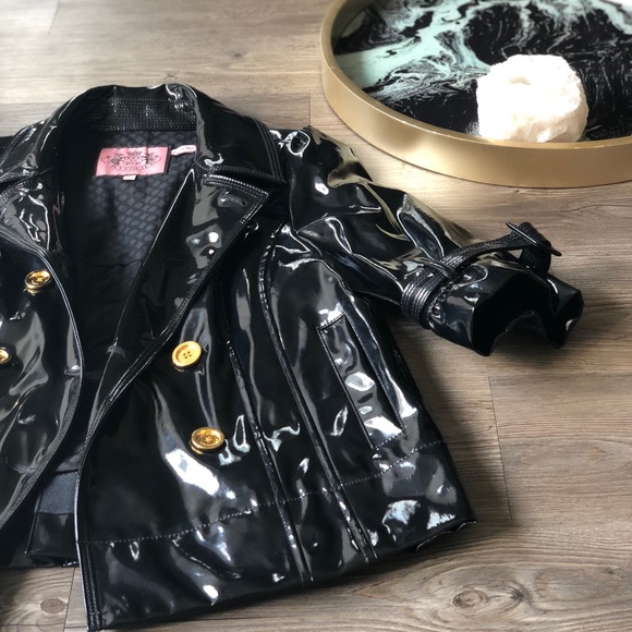 Juicy Couture Patent Ruffle Raincoat - Picture 2 of 6